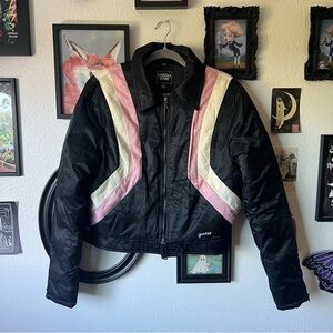vintage y2k guess jeans bomber puffer jacket